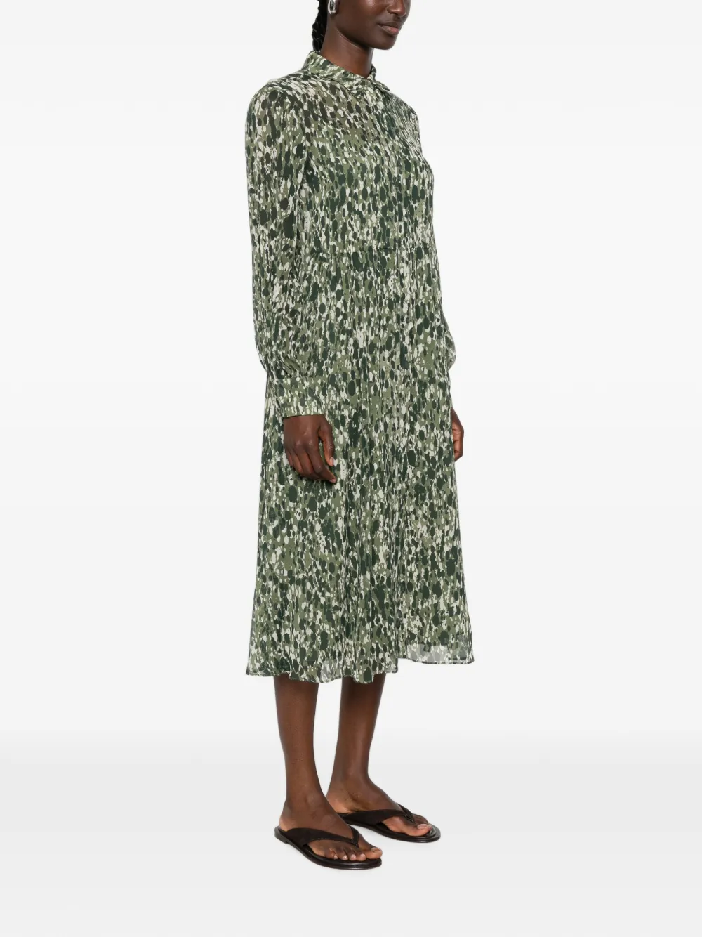 'S Max Mara Jurk met abstracte print Groen