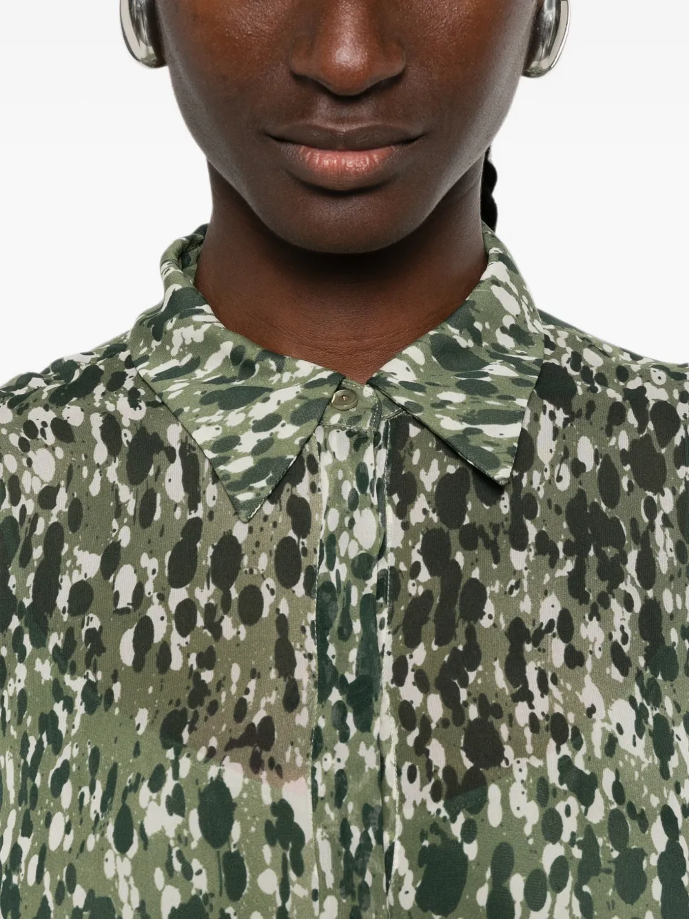 'S Max Mara Jurk met abstracte print Groen