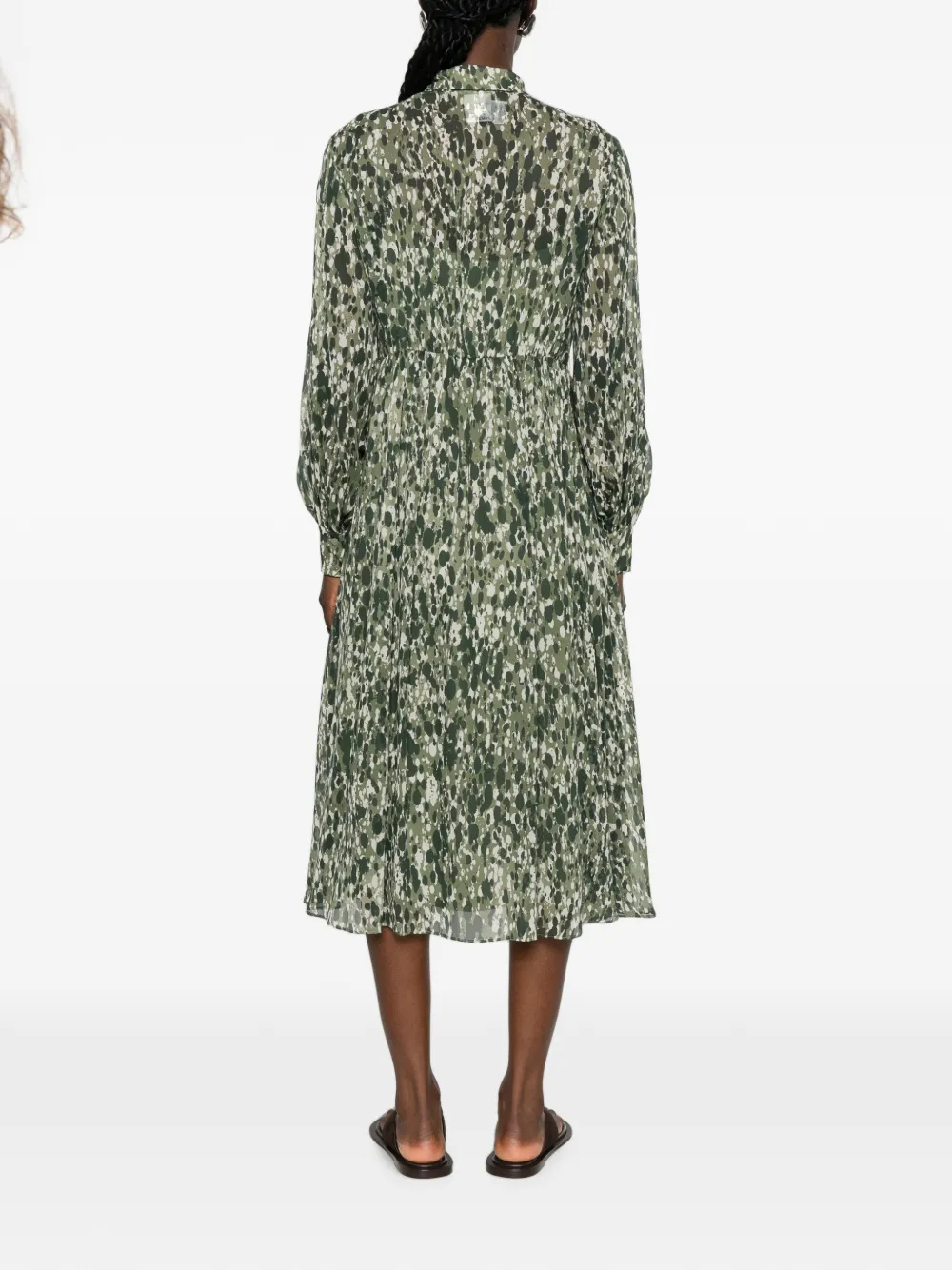 'S Max Mara Jurk met abstracte print Groen