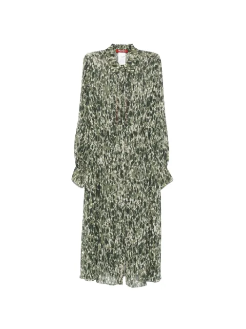 'S Max Mara vestido plisado con estampado abstracto