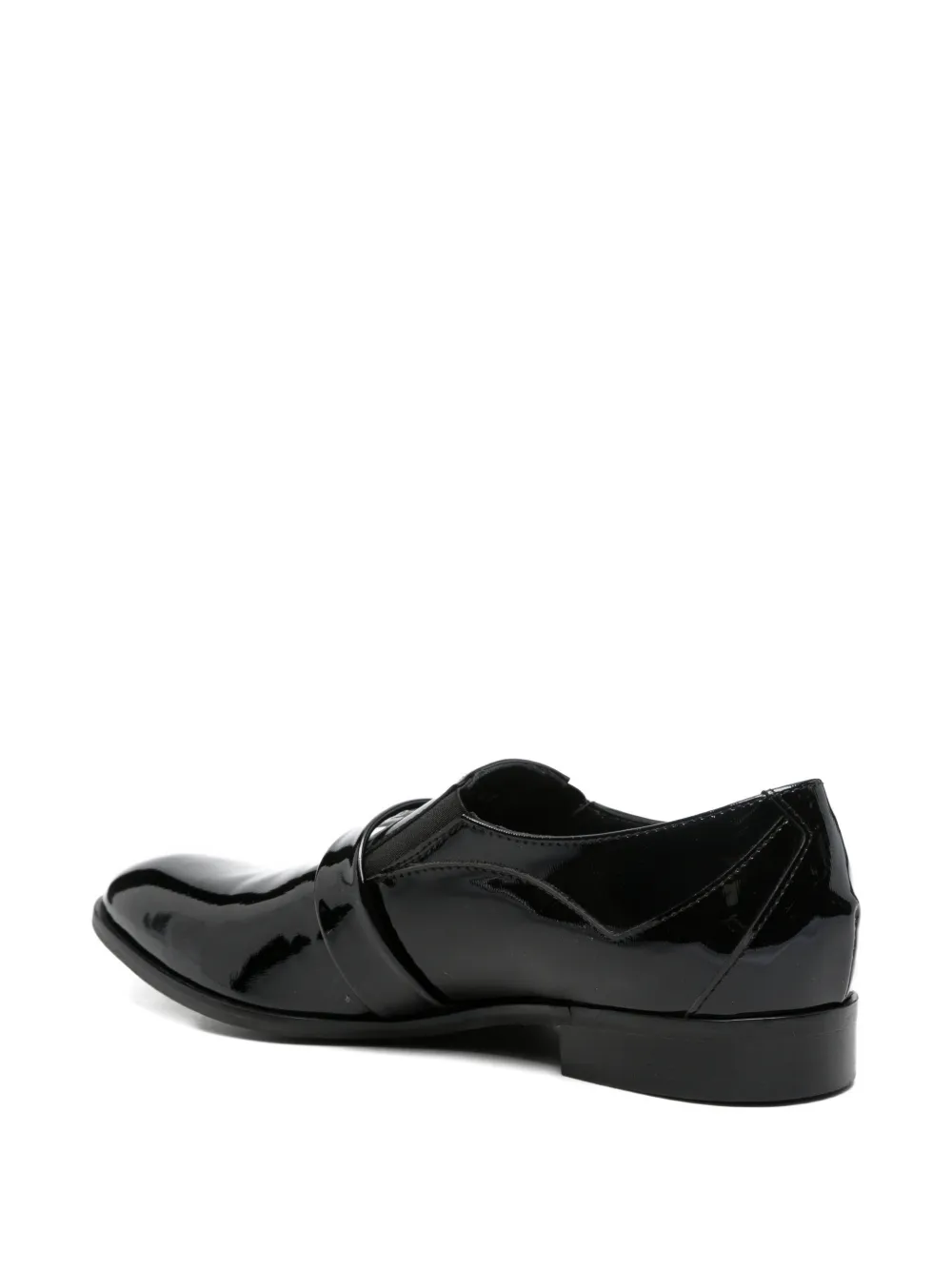 Carlo Pignatelli patent-leather strap-detail loafers Zwart