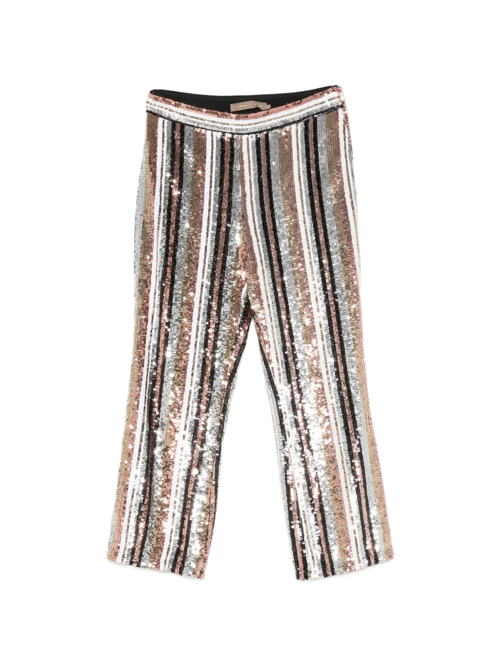 SIMONA CORSELLINI sequin-embellished striped trousers