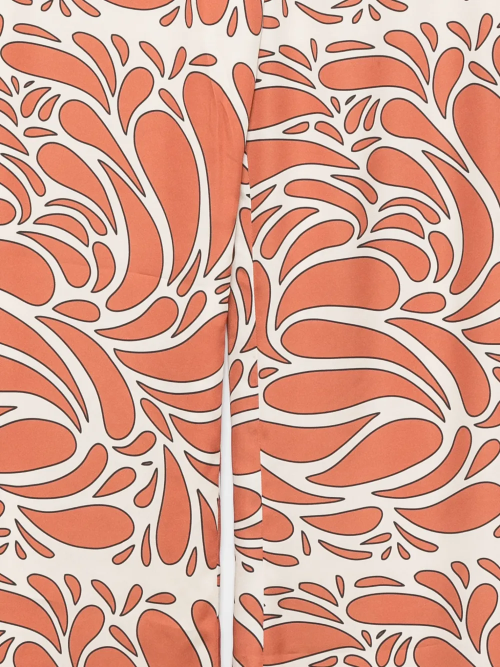 TWINSET Palazzo broek met abstracte print Bruin