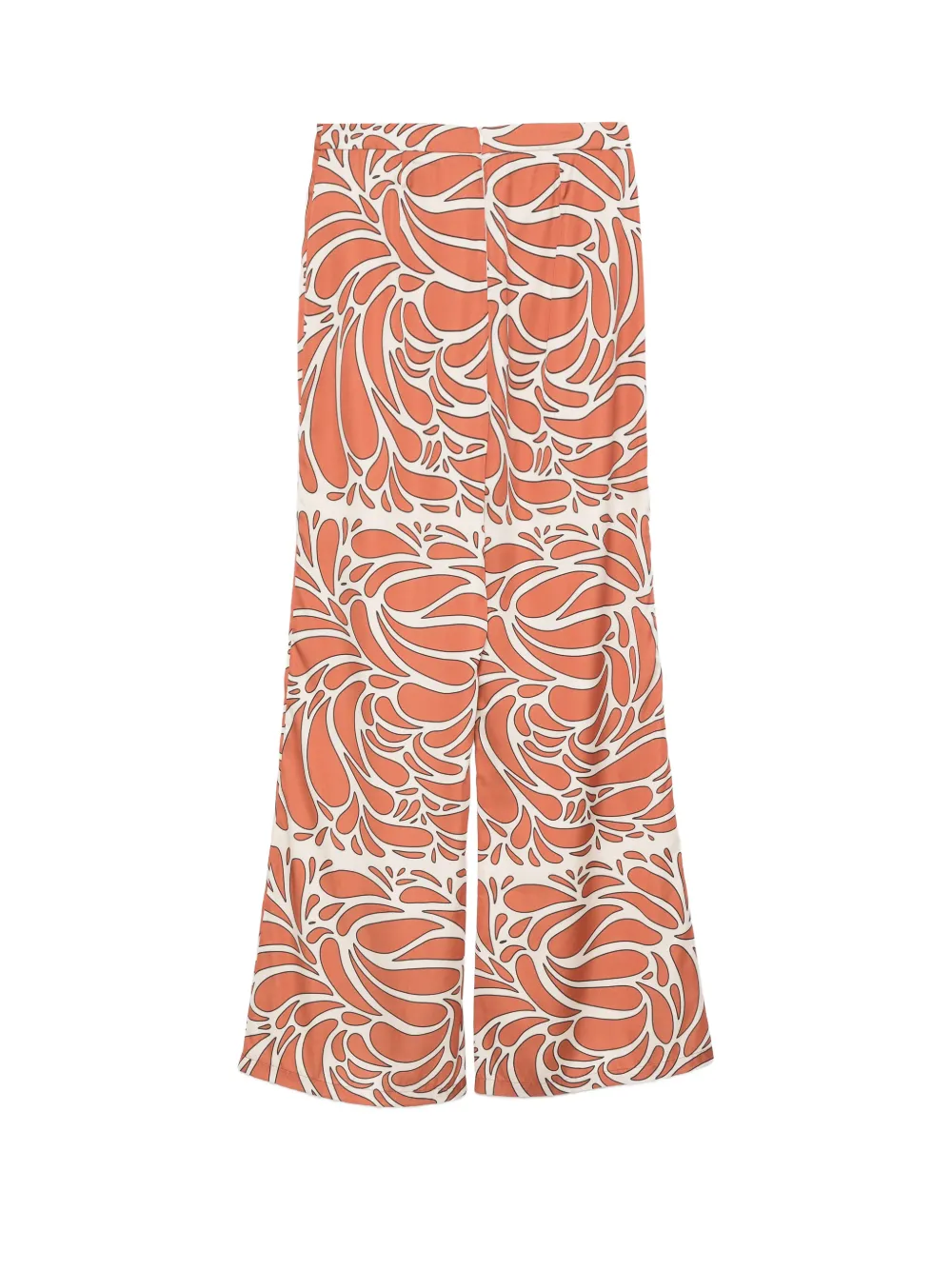 TWINSET Palazzo broek met abstracte print Bruin