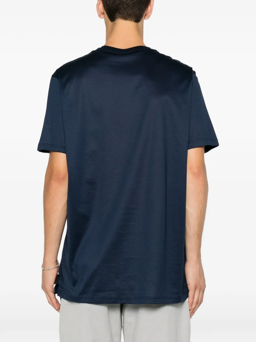 Low Brand x The Place Gallery T-shirt met ronde hals Blauw