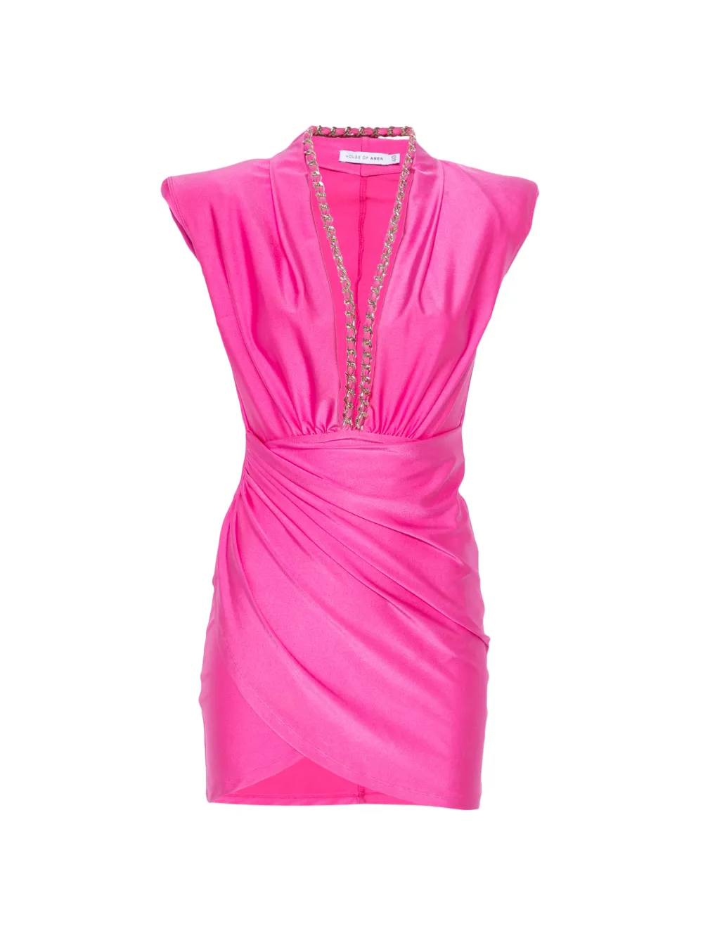 Amen chain-link draped mini dress - Rosa