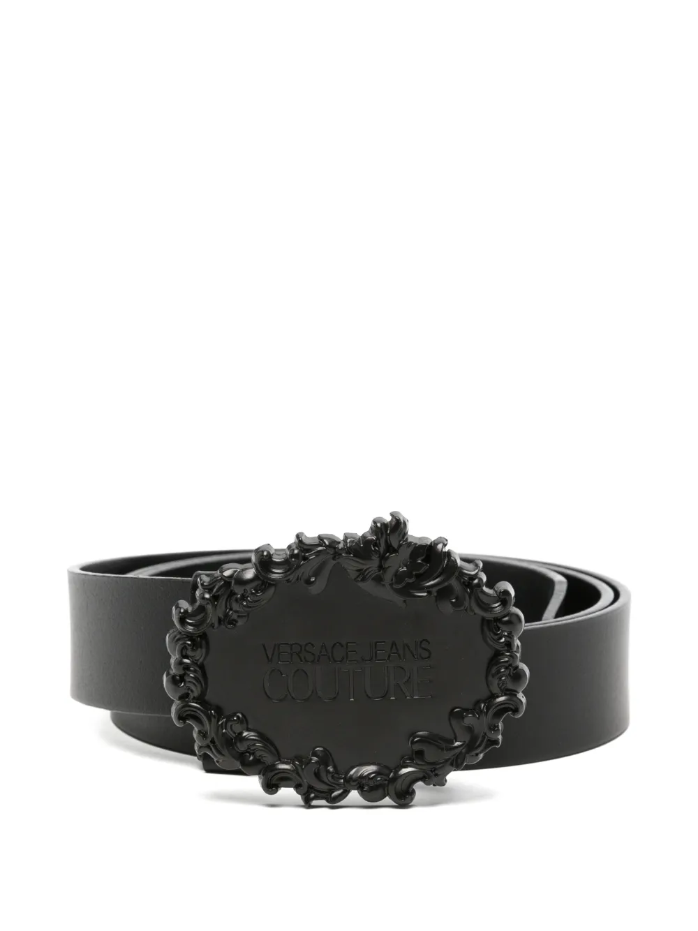 Versace Jeans Couture logo-plaque belt - Nero