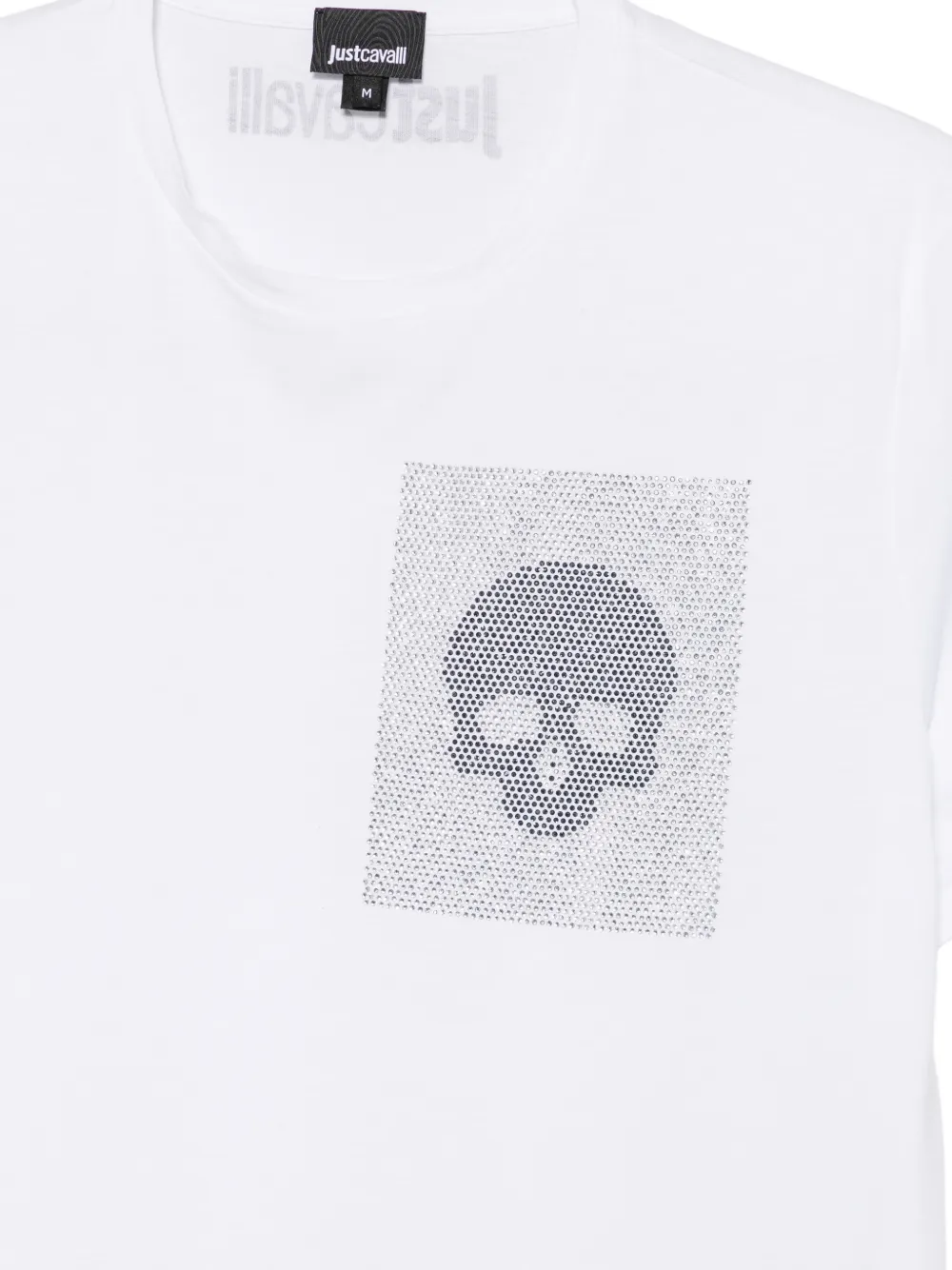 Just Cavalli T-shirt met doodskoppatroon Wit