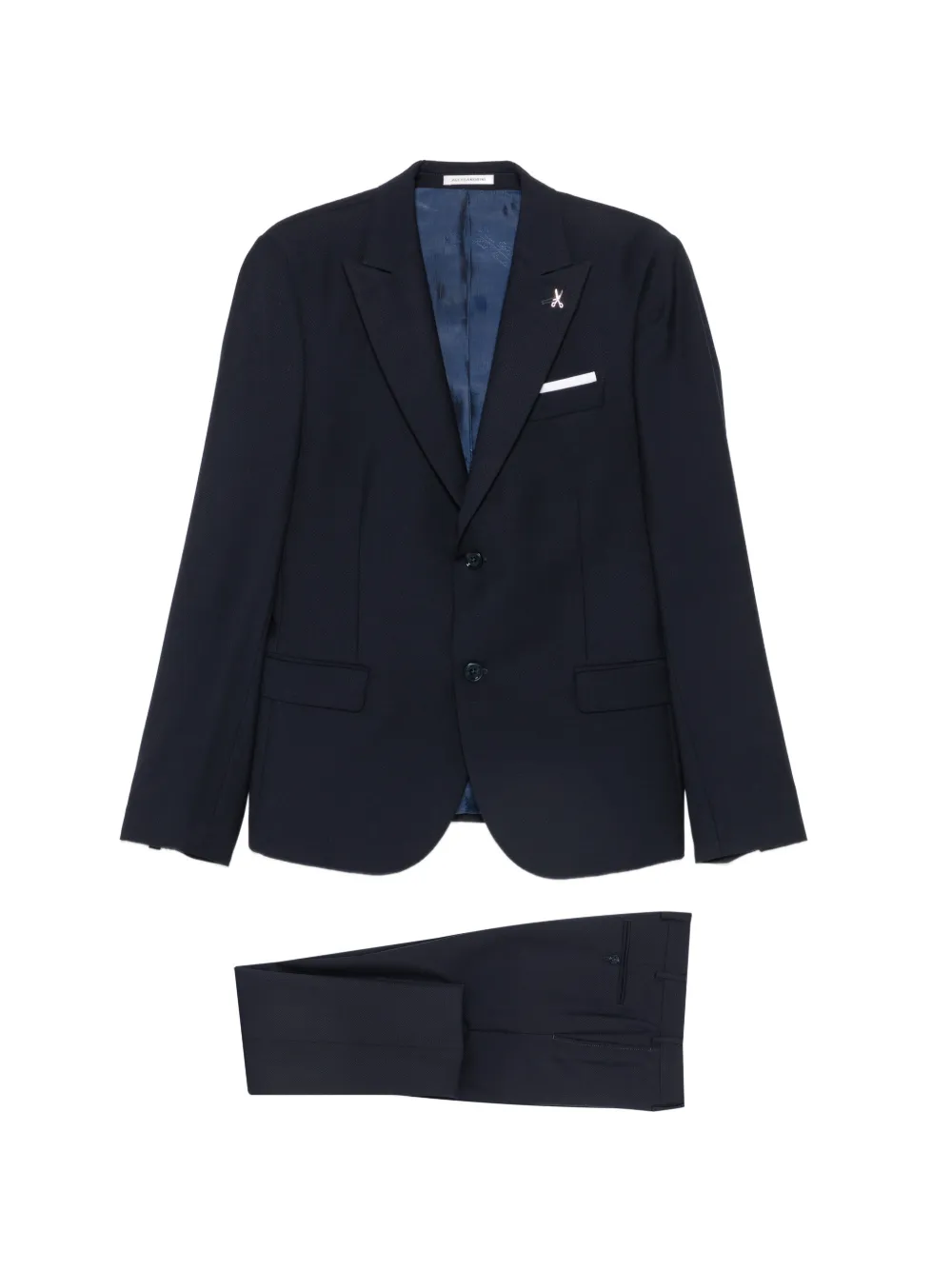 Daniele Alessandrini textured single-breasted suit - Blu
