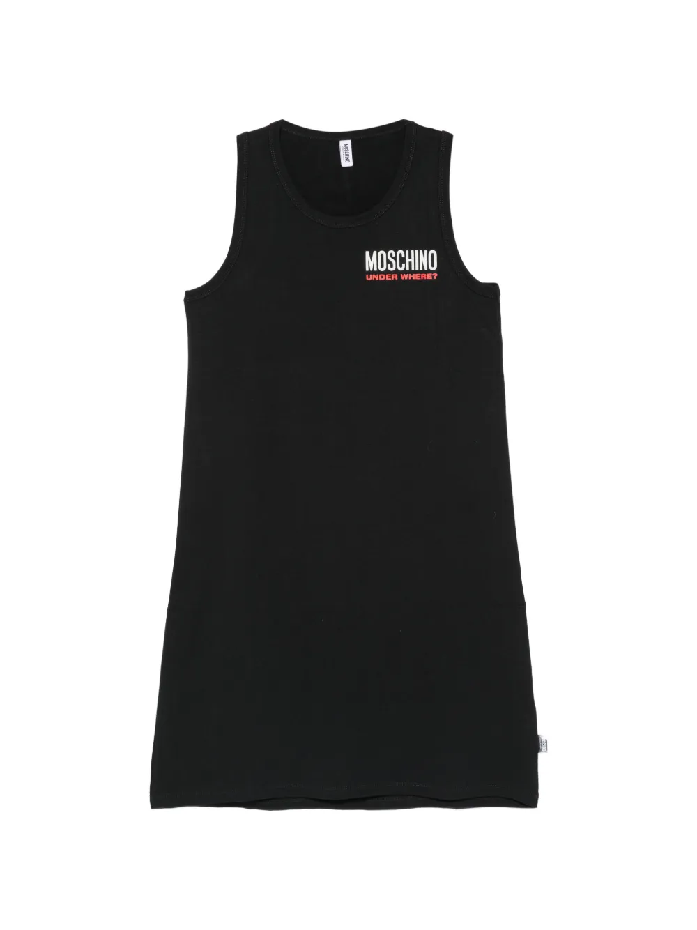 Moschino logo-print sleeveless mini dress - Nero