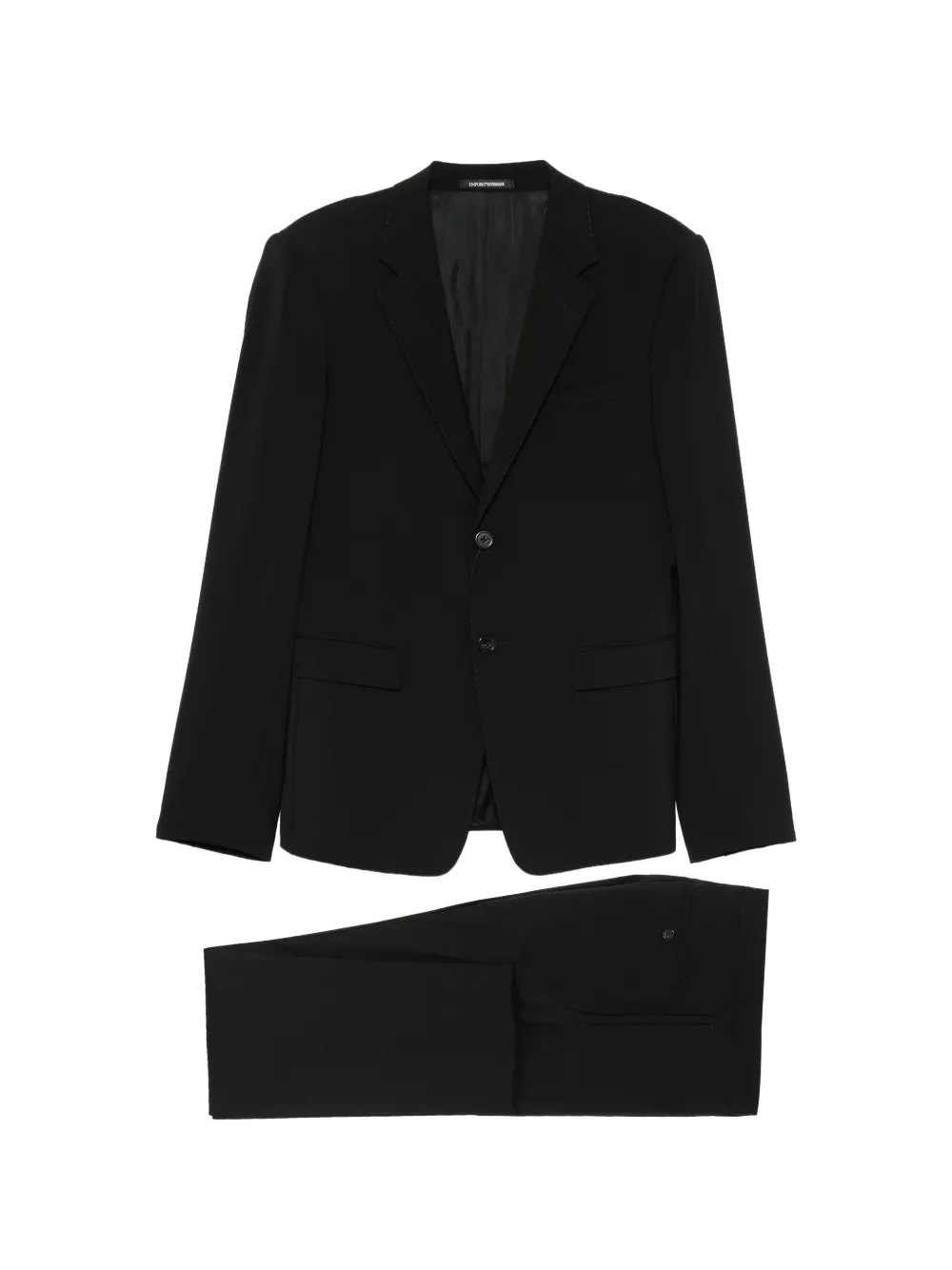 Emporio Armani notched-lapel two-button suit - Nero