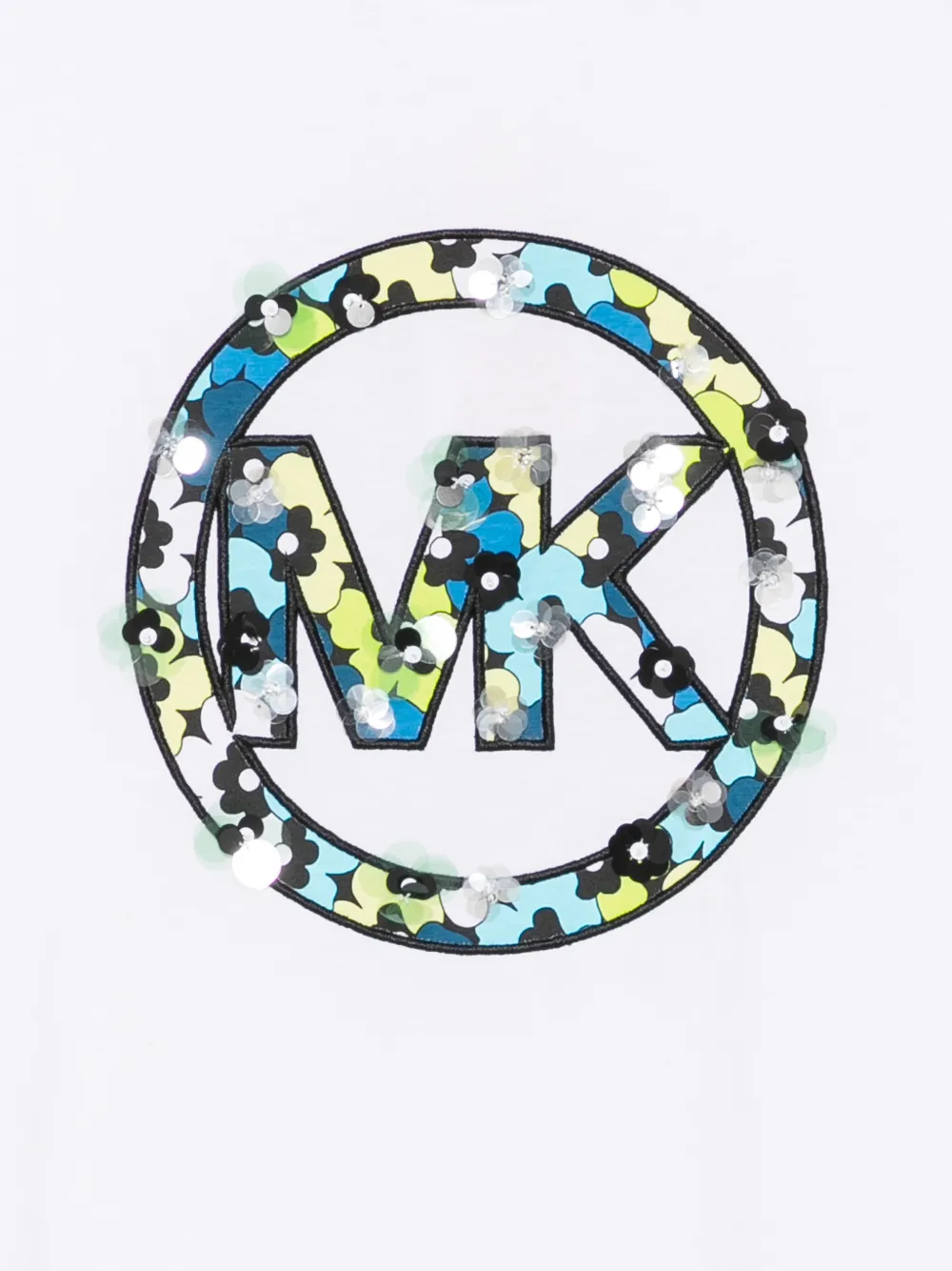Michael Kors T-shirt verfraaid met pailletten en logopatch Wit