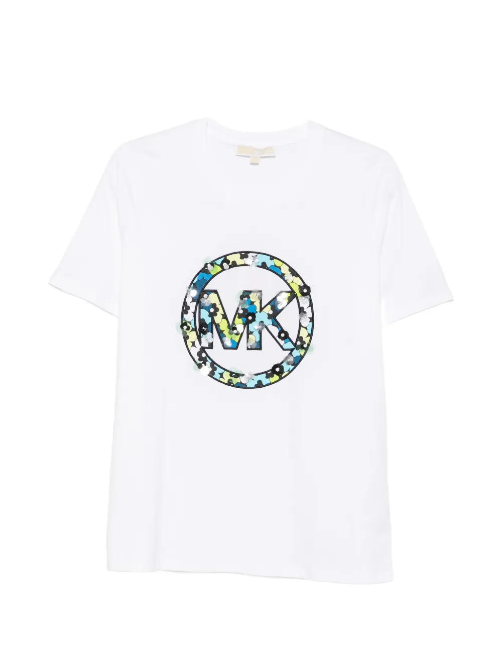Michael Kors T-shirt con paillettes - Bianco