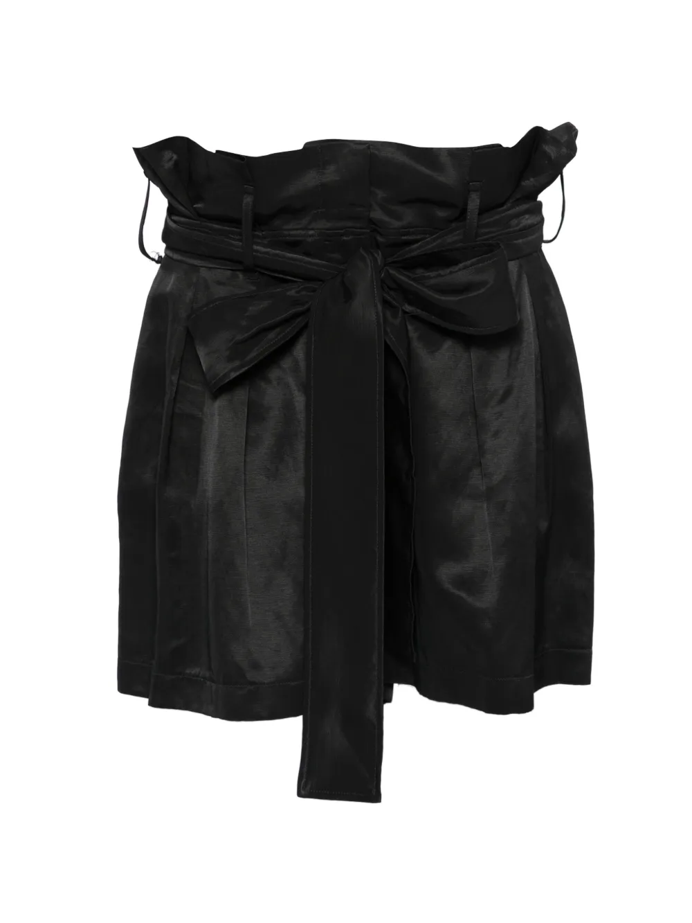 JIJIL JOLIE paperbag-waist belted shorts - Nero