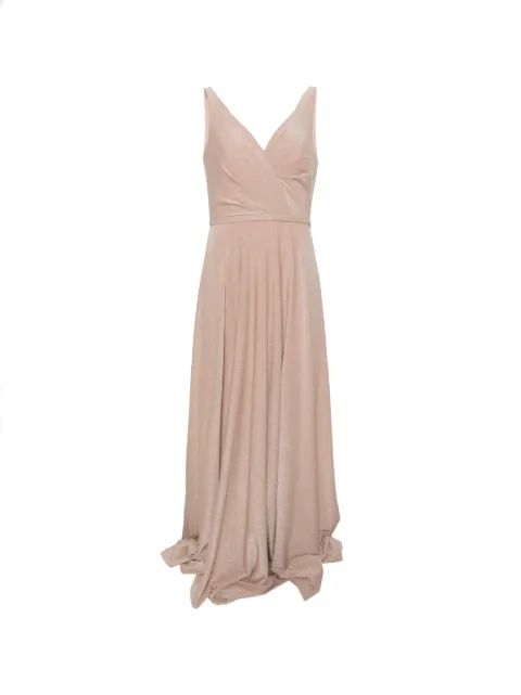 Allure glitter-effect V-neck maxi dress