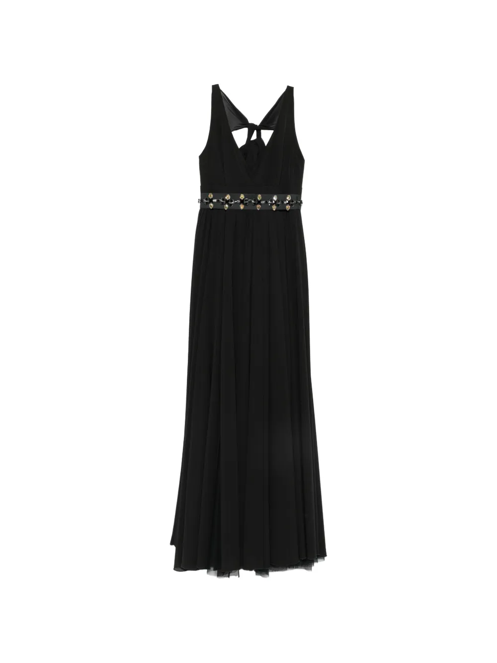ALESSANDRO LEGORA crystal-embellished V-neck maxi dress