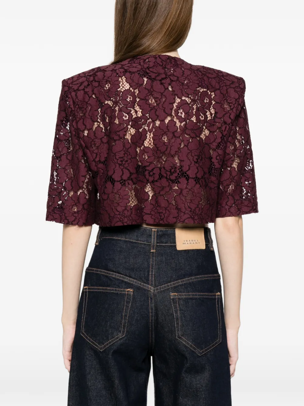PINKO Jack met detail van kant Rood