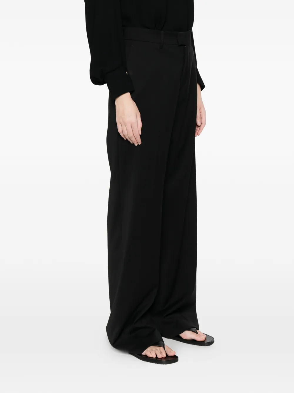  Berwich Patrizia Belt-loops Trousers - Black 