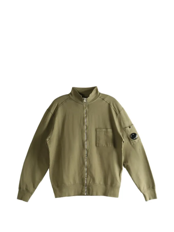 cp company ジップフリーススウェット C.P. Company ジップアップ スウェットシャツ | グリーン | FARFETCH JP
