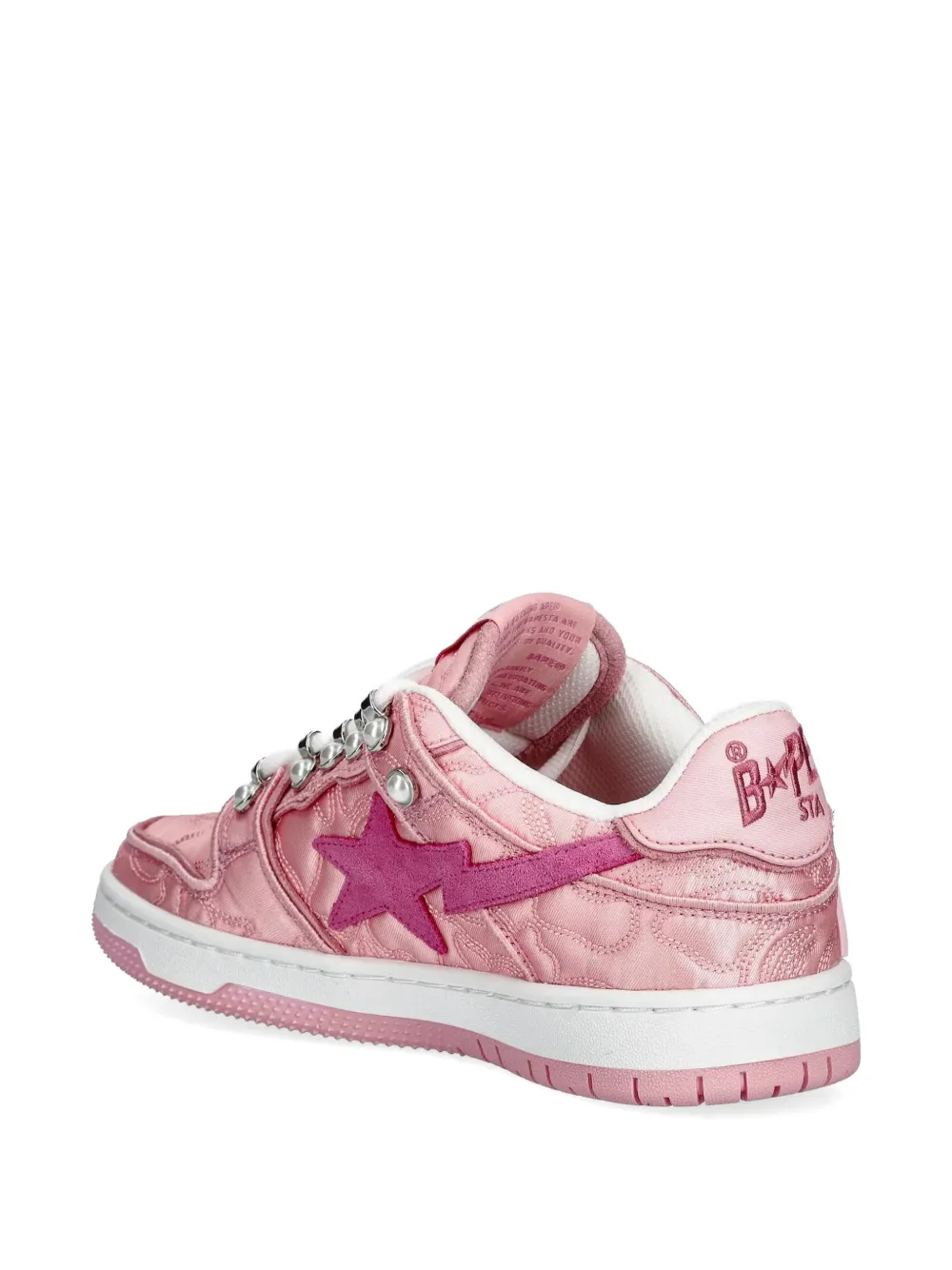 A BATHING APE Sneakers verfraaid met sterren Roze