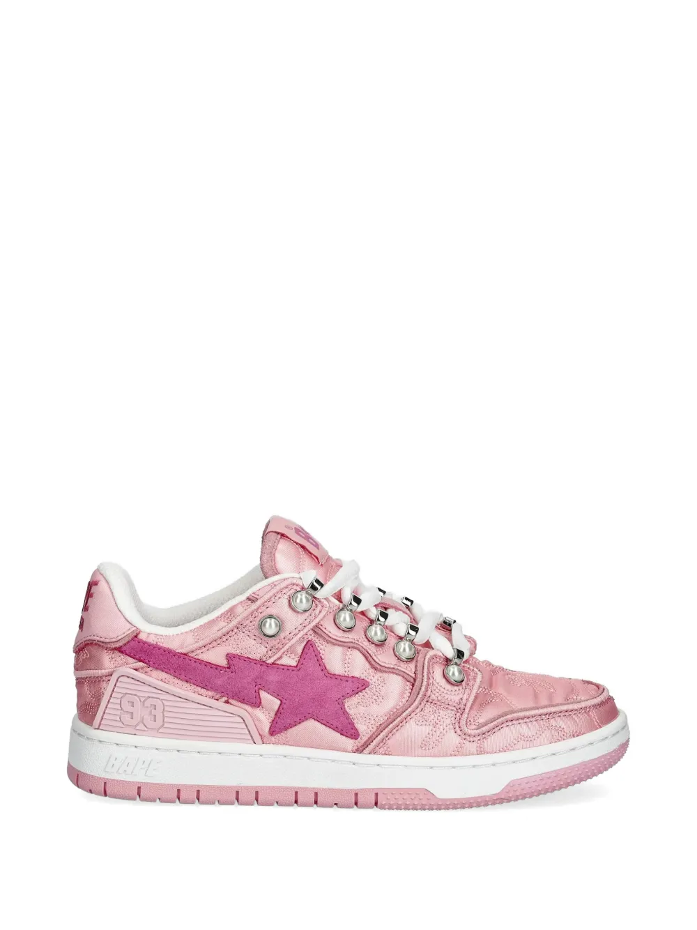 A BATHING APE Sneakers verfraaid met sterren Roze