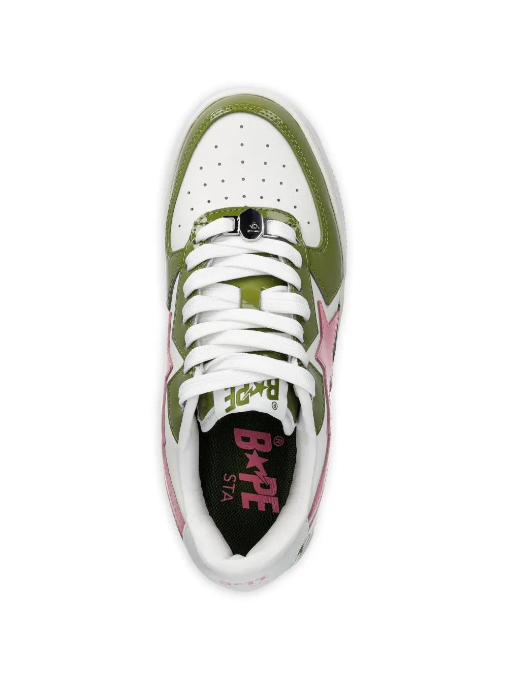 A BATHING APE Sneakers verfraaid met sterren Groen