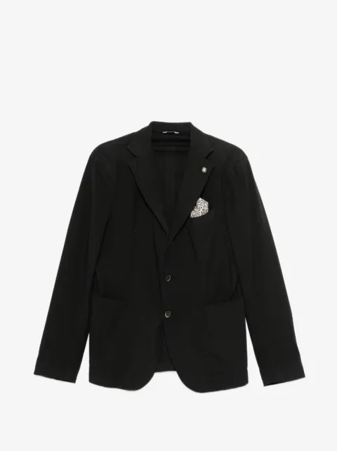 Manuel Ritz enkeltradet blazer med logomærke