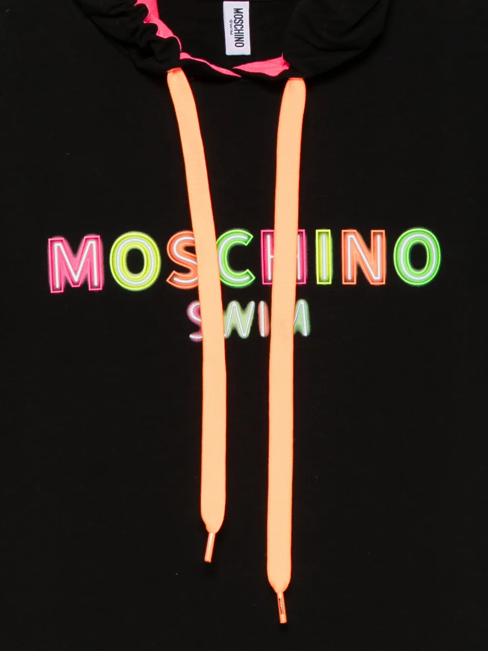  Moschino Logo-print Drawstring Mini Dress - Nero 