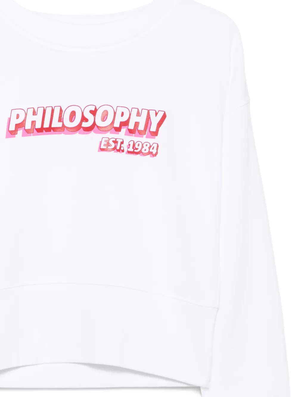 Philosophy Di Lorenzo Serafini Cropped sweater met logoprint Wit