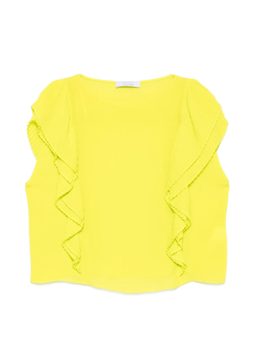 kaos ruffled pleated blouse - Verde