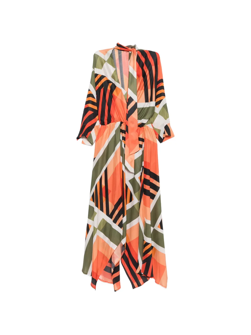 SIMONA CORSELLINI geometric-print dress - Arancione