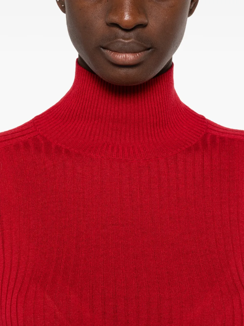 'S Max Mara ribbed-knit roll-neck sweater Rood
