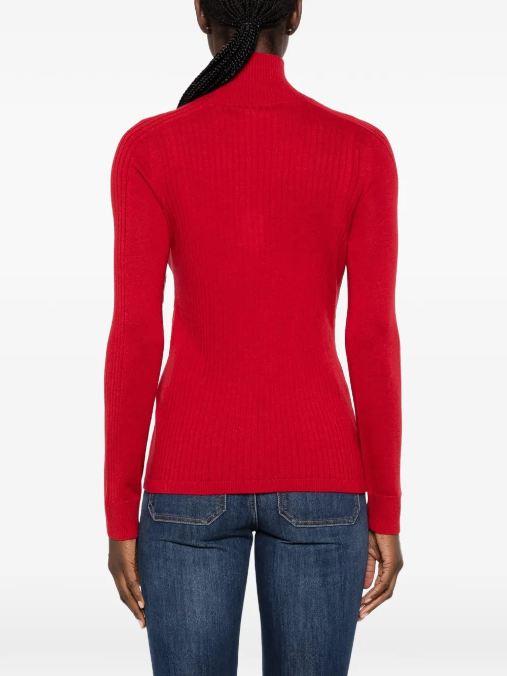 'S Max Mara ribbed-knit roll-neck sweater Rood