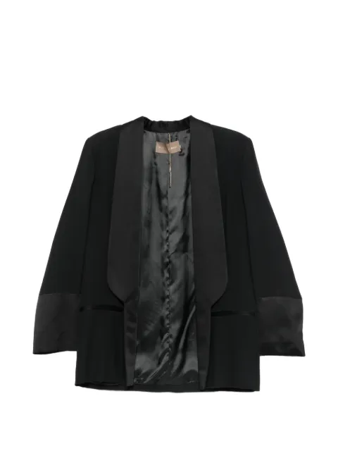 SIMONA CORSELLINI blazer con solapas de esmoquin y ribete de satén