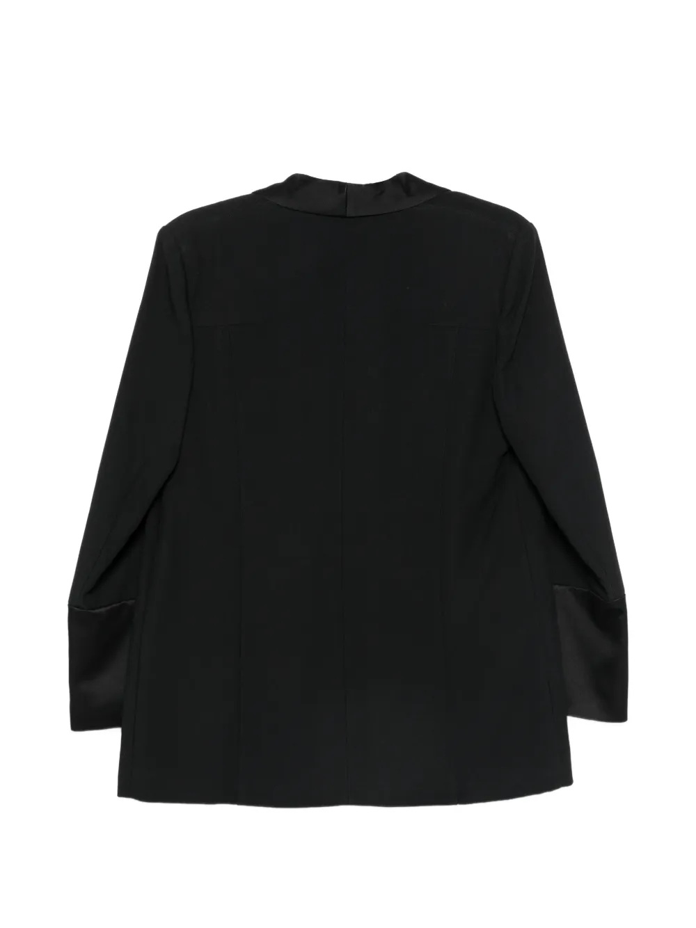 SIMONA CORSELLINI Blazer met sjaalrevers en satijnen afwerking Zwart