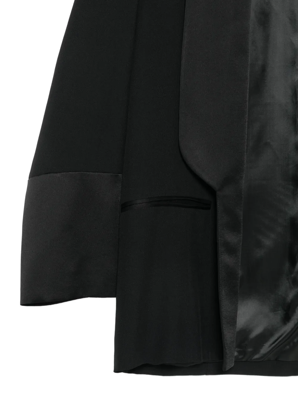 SIMONA CORSELLINI Blazer met sjaalrevers en satijnen afwerking Zwart