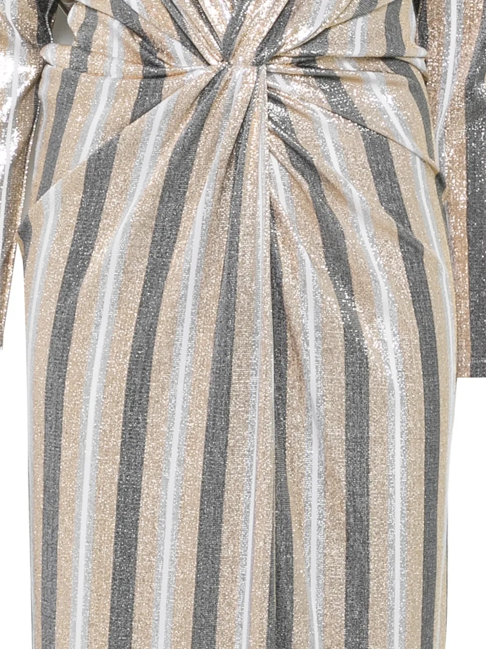SIMONA CORSELLINI Sepik gestreepte maxi-jurk Beige