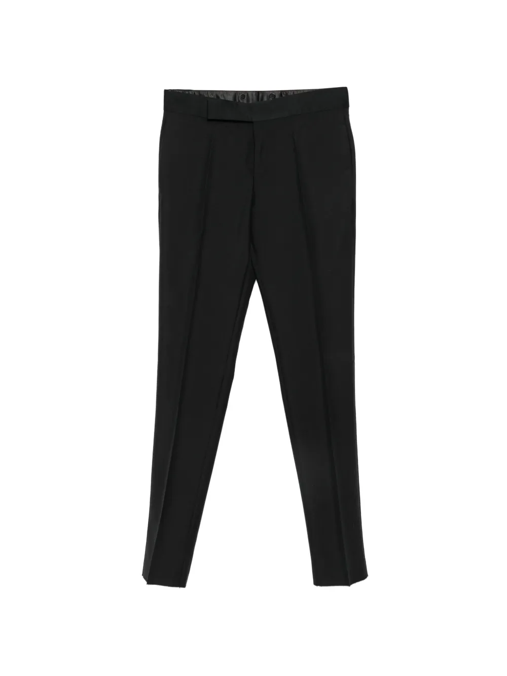Emporio Armani satin-trim trousers - Nero