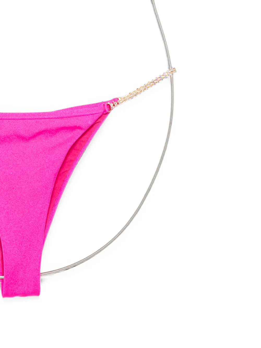 Chiara Ferragni Bikinislip verfraaid met kristallen en logoplakkaat Roze