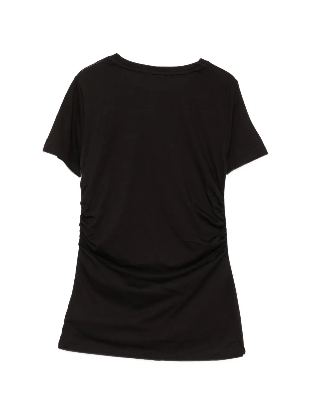 Michael Kors T-shirt met ruches en logoband Zwart
