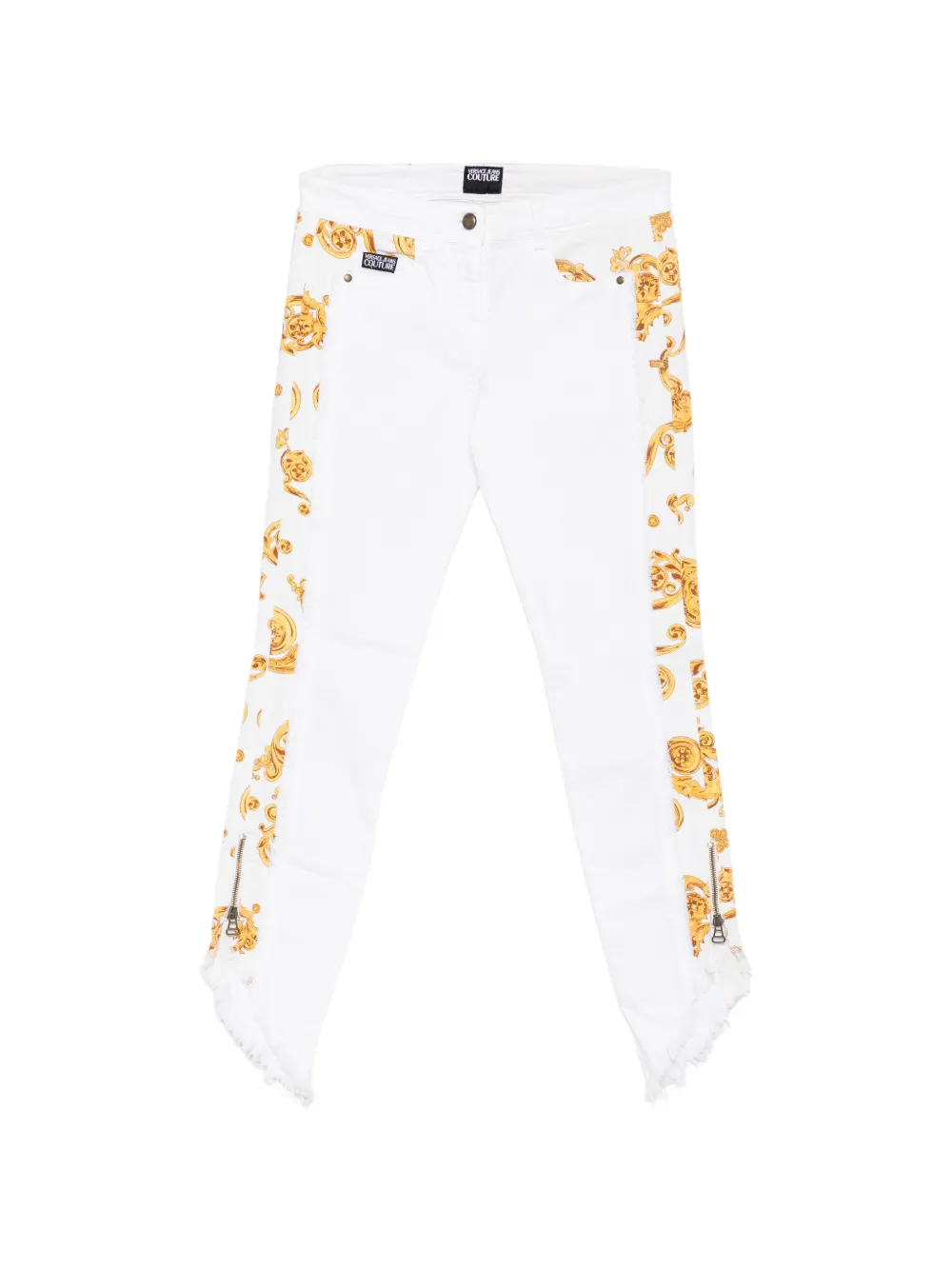 Versace Jeans Couture Jeans mit Barock-Print - Weiß