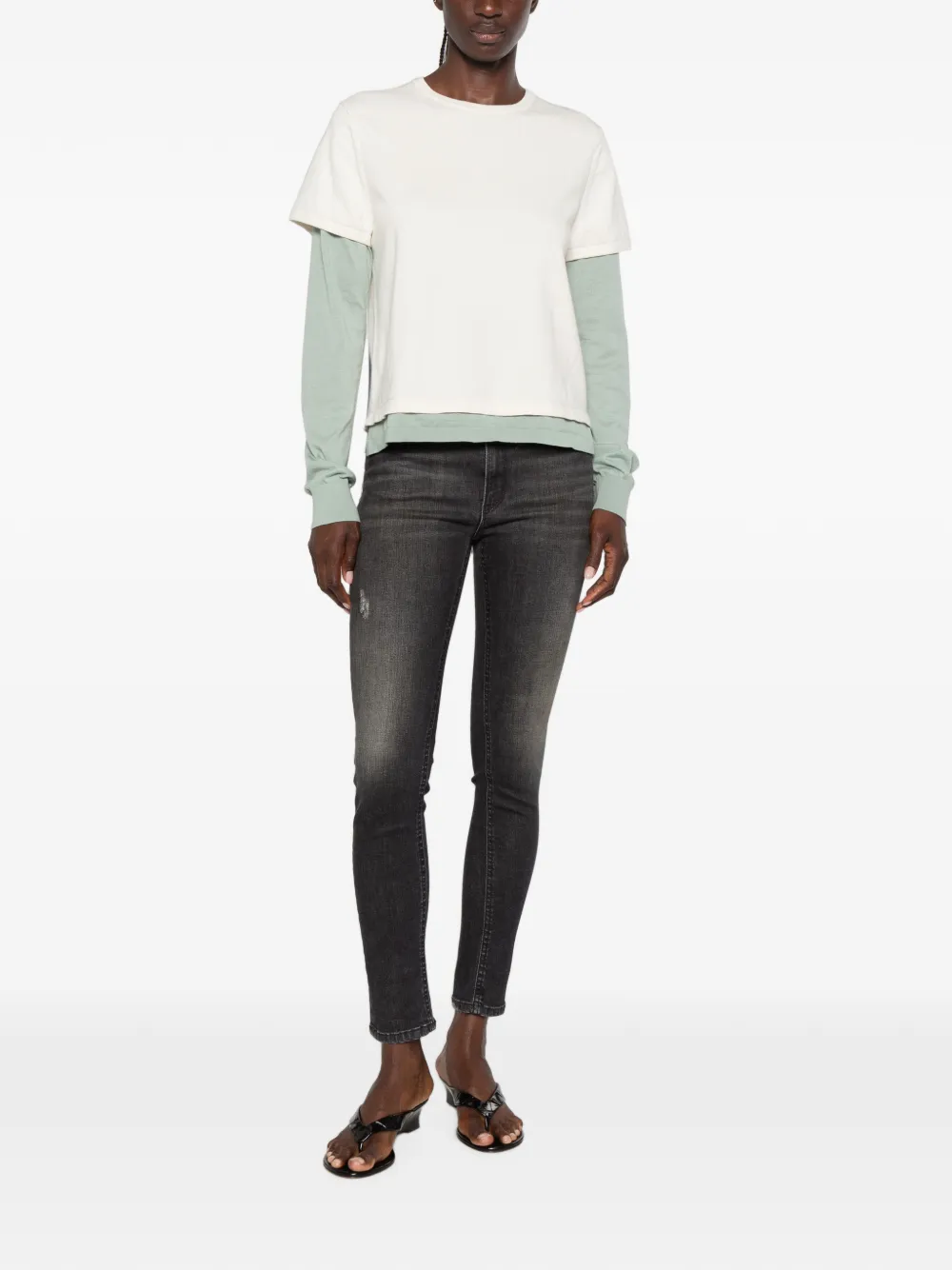 DONDUP Jeans met riemlussen Zwart