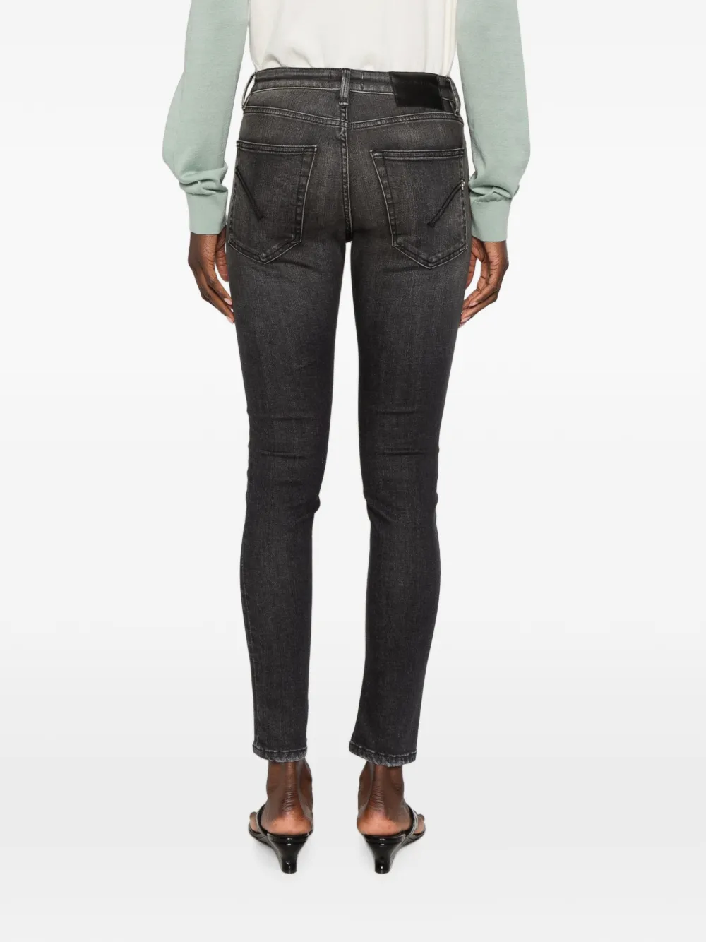 DONDUP Jeans met riemlussen Zwart