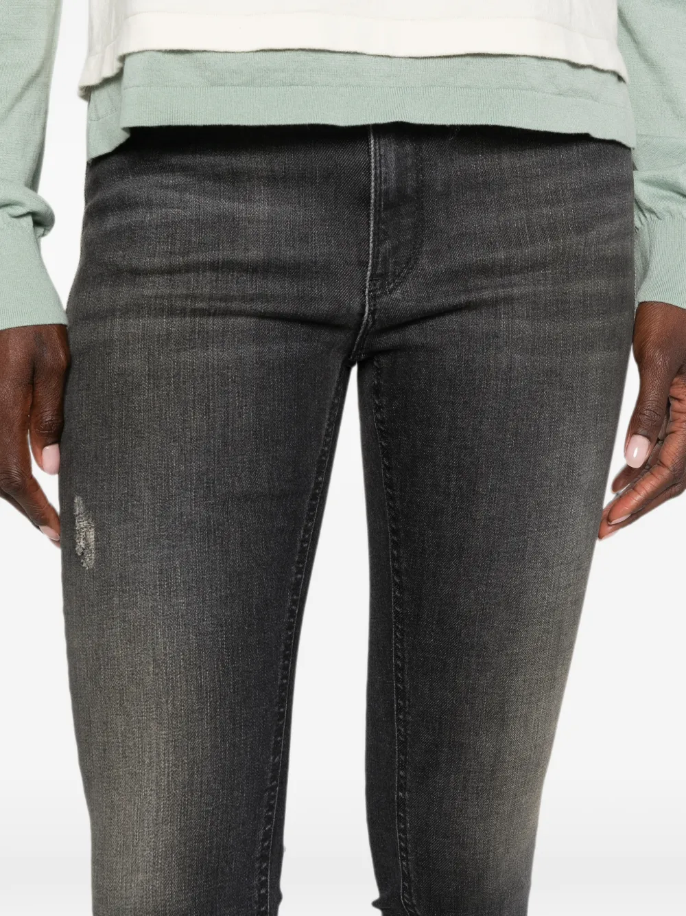 DONDUP Jeans met riemlussen Zwart