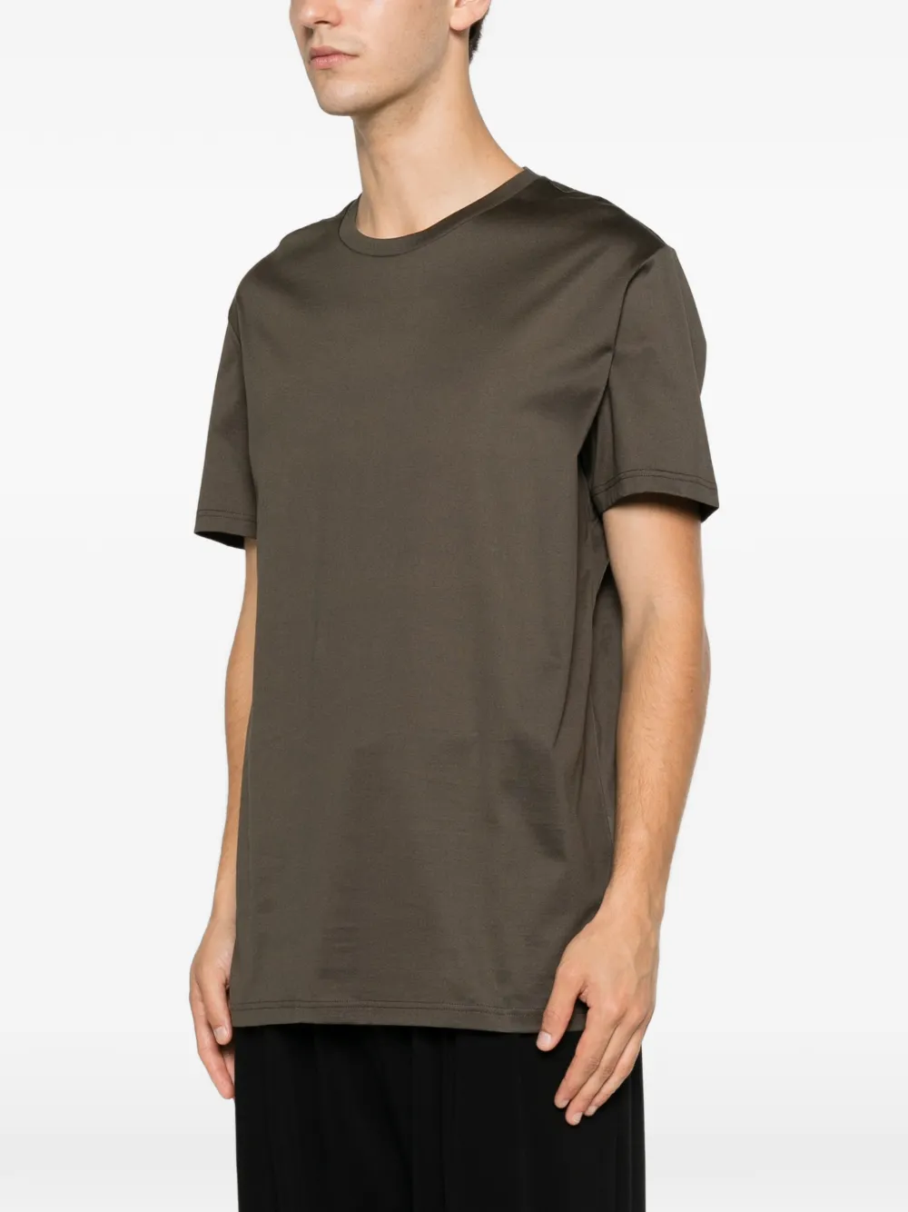 Low Brand T-shirt met ronde hals Groen
