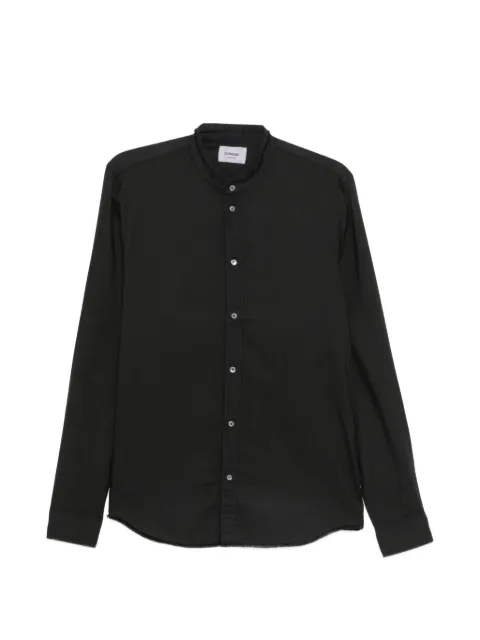 DONDUP frayed mandarin-collar shirt