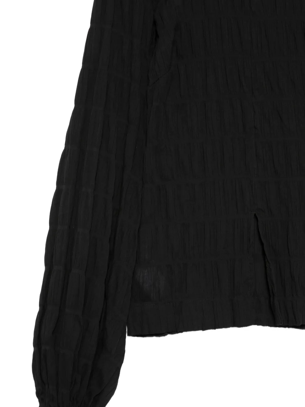  Thelatest Dalila Textured Blouse - Black 