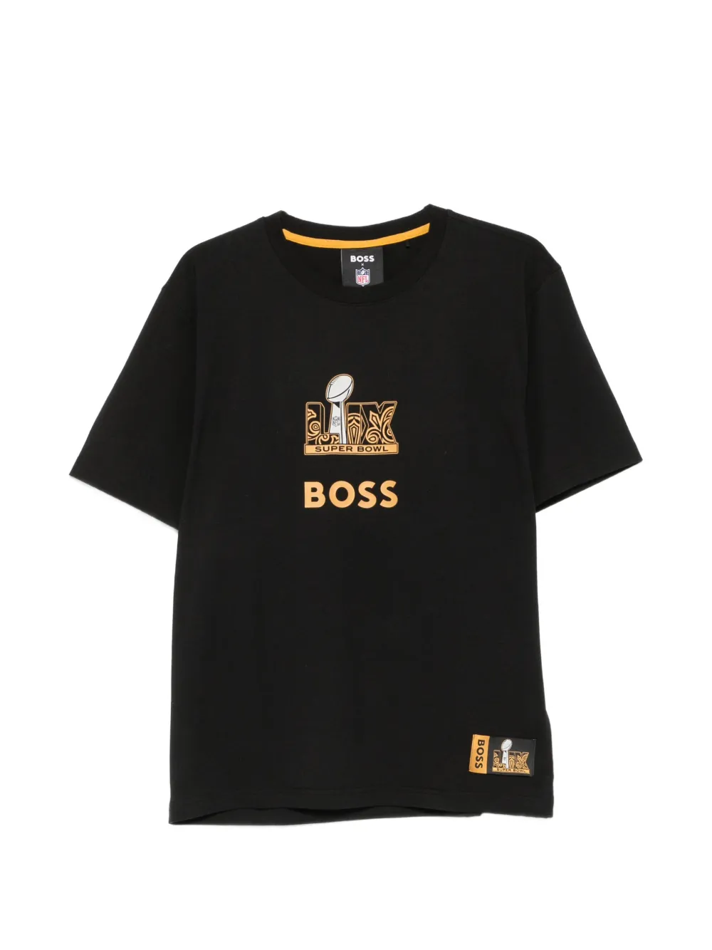 Hugo Boss X Nfl Logo-motifcrew-neck T-shirt In Black