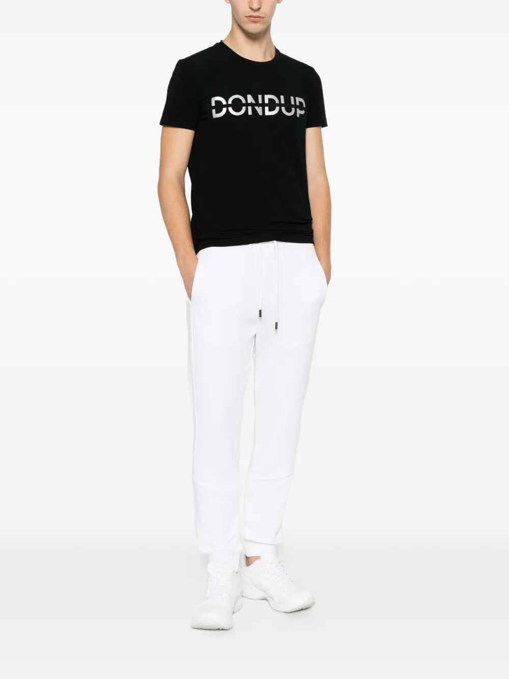 DONDUP T-shirt met logoprint Zwart