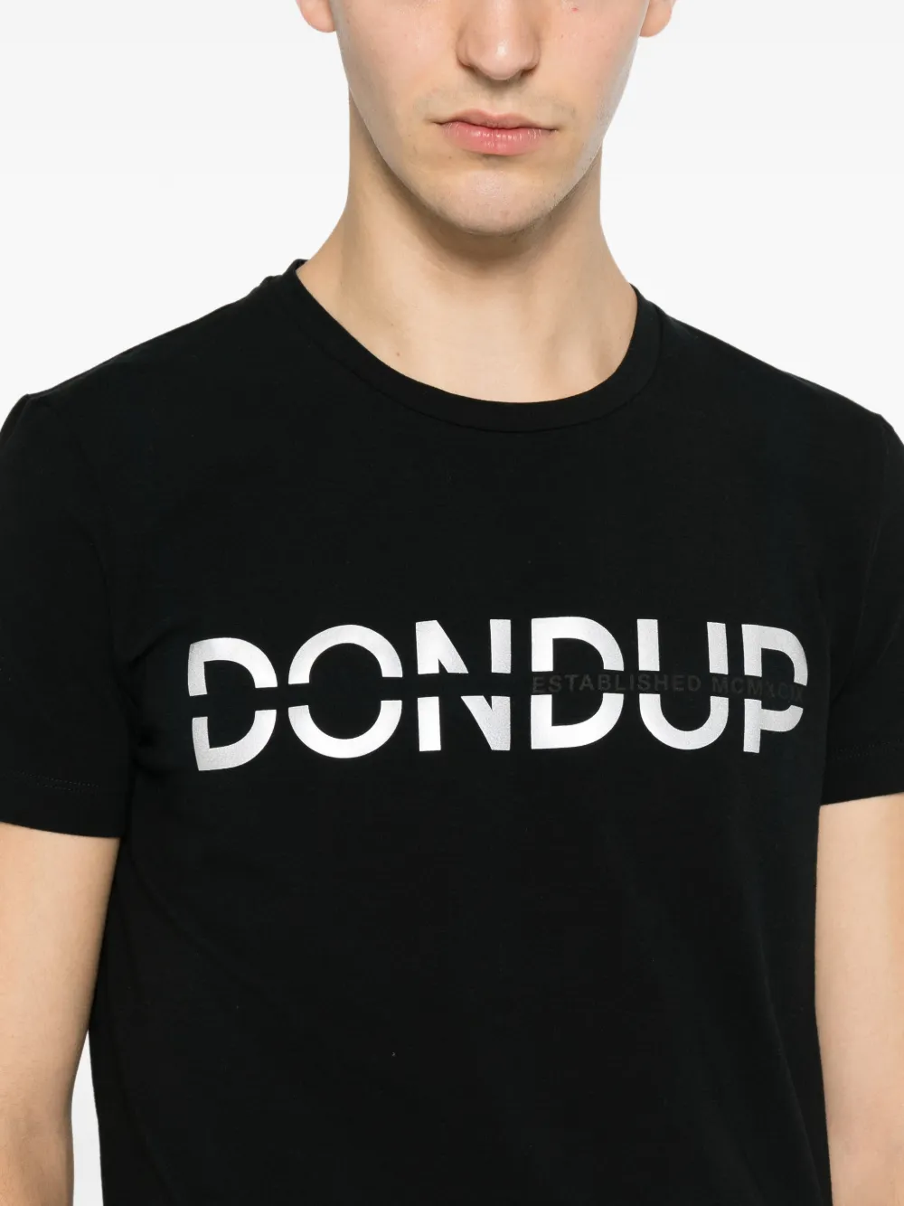 DONDUP T-shirt met logoprint Zwart